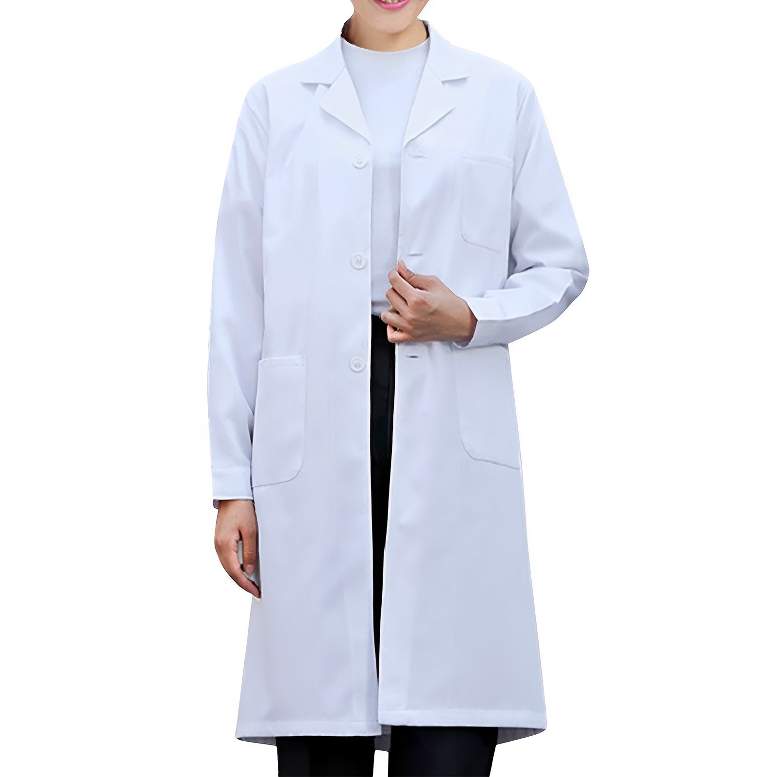 Jaleco branco para mulheres, h - Medical Lab Work avaliação e preço
